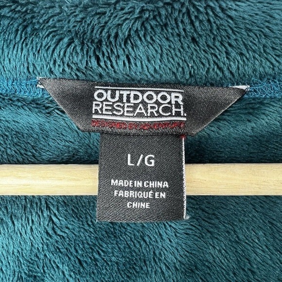 Outdoor Research Green Fleece Hoodie Size L Zip Up - Picture 8 of 12